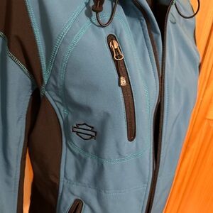 Harley-Davidson Black and Teal Jacket